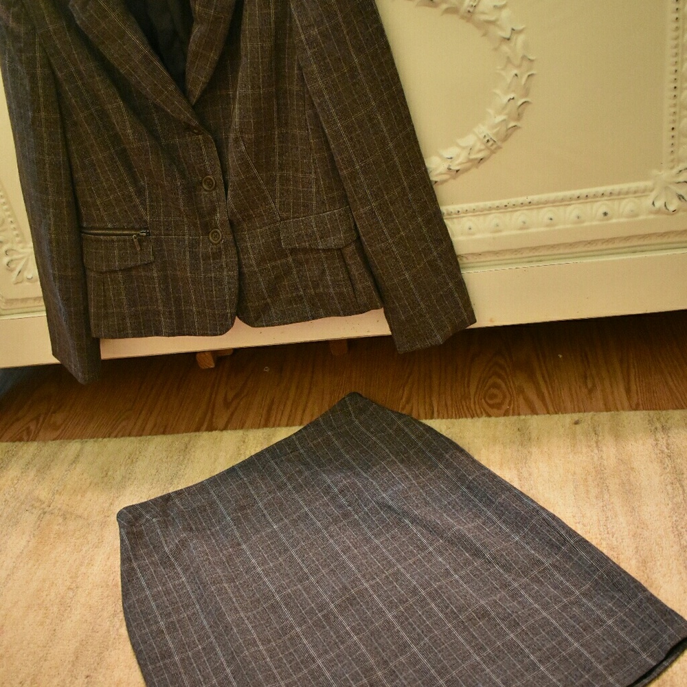 Brown Skirt Suit